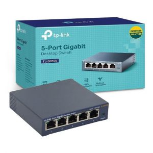 TL-SG105 TP-LINK SWITCH GIGABIT 5 PTOS 10/100/1000 MBPS METALICO